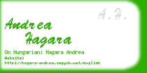 andrea hagara business card